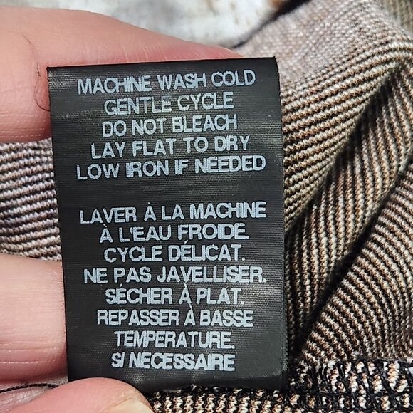 Pure Essence Urbanology Stretch Sweater Knit Top Medium Black Brown White Nordic - Picture 9 of 9